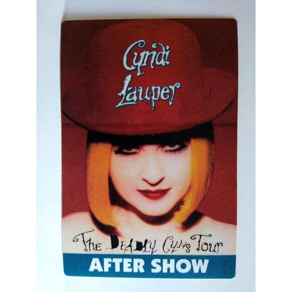 Cyndi Lauper Backstage Pass Vintage 1994 - 1995 Tour Deadly Cyns Pop New Wave - Picture 1 of 1